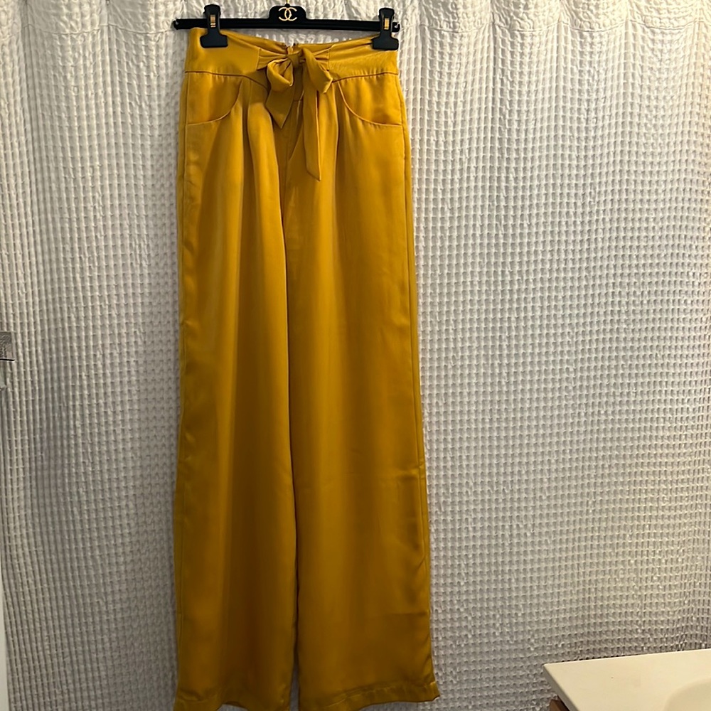 Yellow/Gold Tularosa Silk Trousers